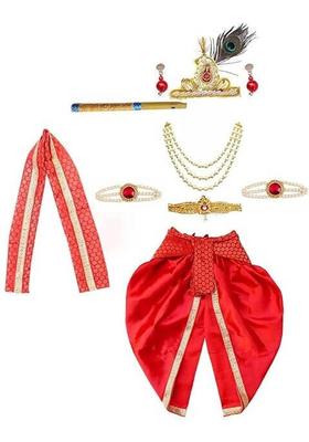 Anush Collections Krishna Costume with Accessories Kids Costume Wear