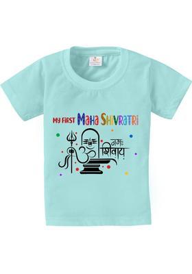 Boys Typography, Printed Pure Cotton Regular T Shirt  (Multicolor, Pack of 1)