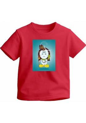 Boys & Girls Graphic Print Pure Cotton Regular T Shirt  (Red, Pack of 1)