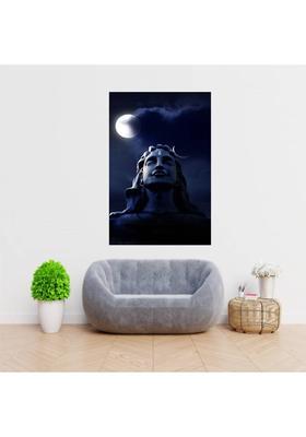 Devil designs 50 cm Lord Shiva Colorful Wall Sticker Picture 331 Self Adhesive Sticker  (Pack of 1)