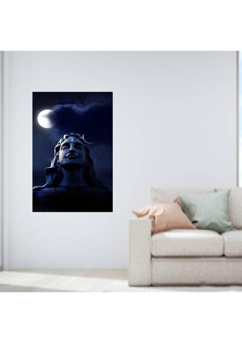 Devil designs 50 cm Lord Shiva Colorful Wall Sticker Picture 331 Self Adhesive Sticker  (Pack of 1) - Indya