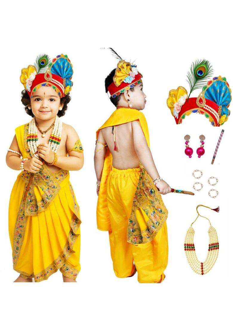 sarvda Krishna Dress Set for Kids | Janmashtami Kanha Costumes Kids Costume Wear - Indya