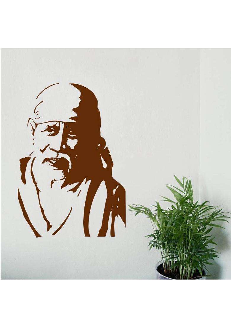 Decor Villa 50 cm Decor villa Sai Baba Wall Decal & Sticker Self Adhesive Sticker  (Pack of 1) - Indya