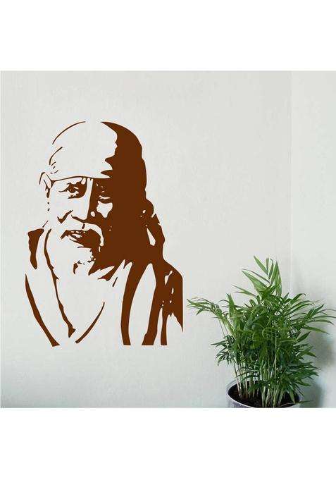 Decor Villa 50 cm Decor villa Sai Baba Wall Decal & Sticker Self Adhesive Sticker  (Pack of 1)