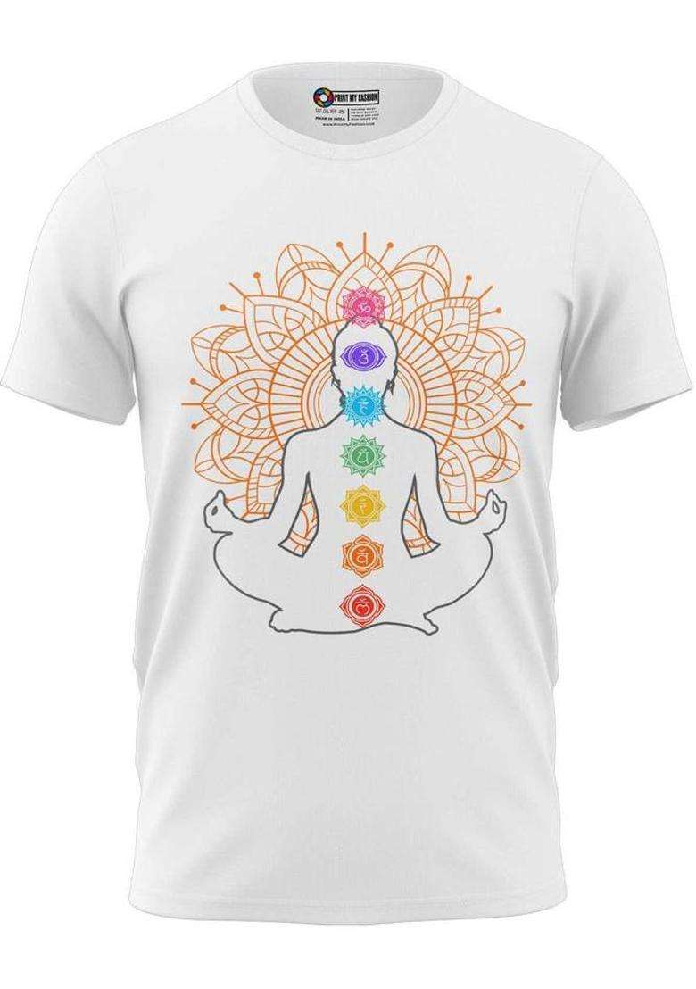 Boys & Girls Graphic Print Cotton Blend Regular T Shirt  (White, Pack of 1) - Indya