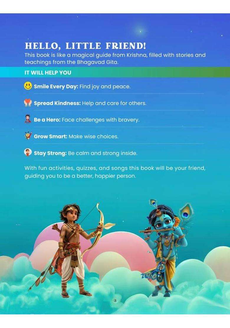 Bhagavad Gita For Kids | Illustrated Edition | Easy Stories & Life Lessons | 94 Pages | 100 GSM Paper | Spiritual Book For Children | Value-Based Moral Guide  (Paperback, kiddos intellect) - Indya