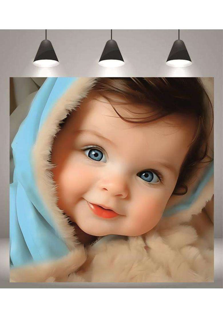 Good Think Smiley Baby Wall Poster For Pregnant Women Livingroom, Bedroom, Kidsroom (Size - 45 CM x 45 CM) Vinyl  (18 inch X 18 inch) - Indya