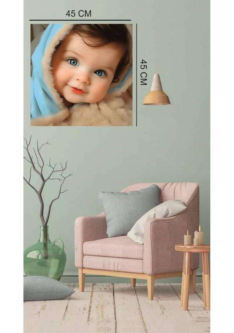 Good Think Smiley Baby Wall Poster For Pregnant Women Livingroom, Bedroom, Kidsroom (Size - 45 CM x 45 CM) Vinyl  (18 inch X 18 inch) - Indya