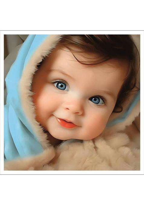 Good Think Smiley Baby Wall Poster For Pregnant Women Livingroom, Bedroom, Kidsroom (Size - 45 CM x 45 CM) Vinyl  (18 inch X 18 inch)