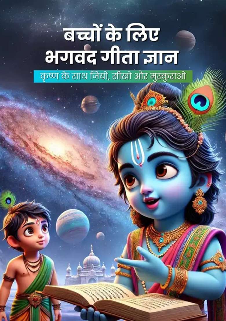 Illustrated Bhagavad Gita for Kids - 100 GSM High-Quality Color Pages | Learn Krishna