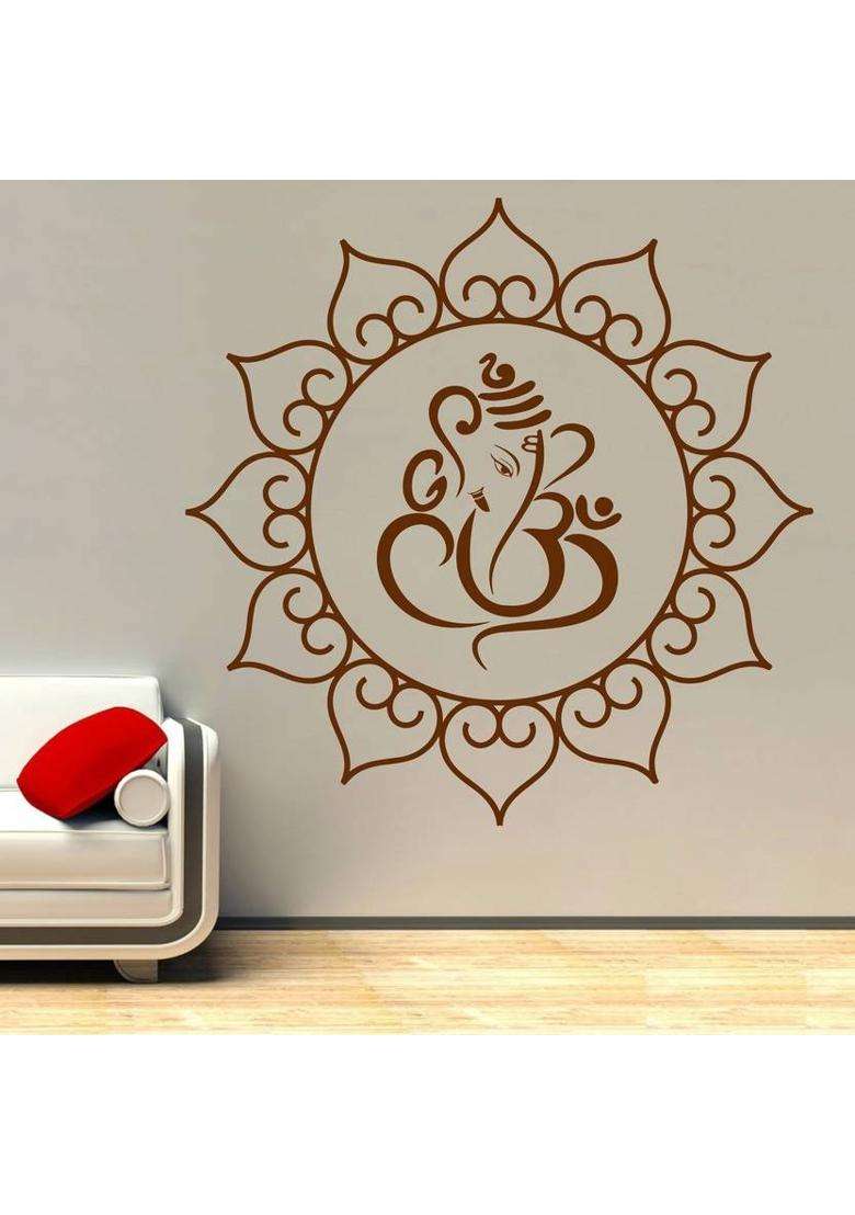 Decor Villa 43 cm Decor villa Ganesh ji Wall Decal & Sticker Self Adhesive Sticker  (Pack of 1) - Indya