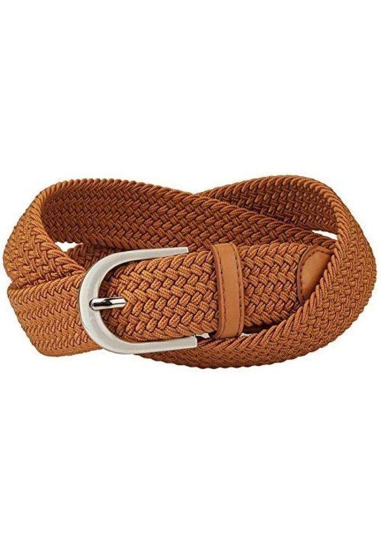 Boys & Girls Casual Tan Fabric Belt - Indya