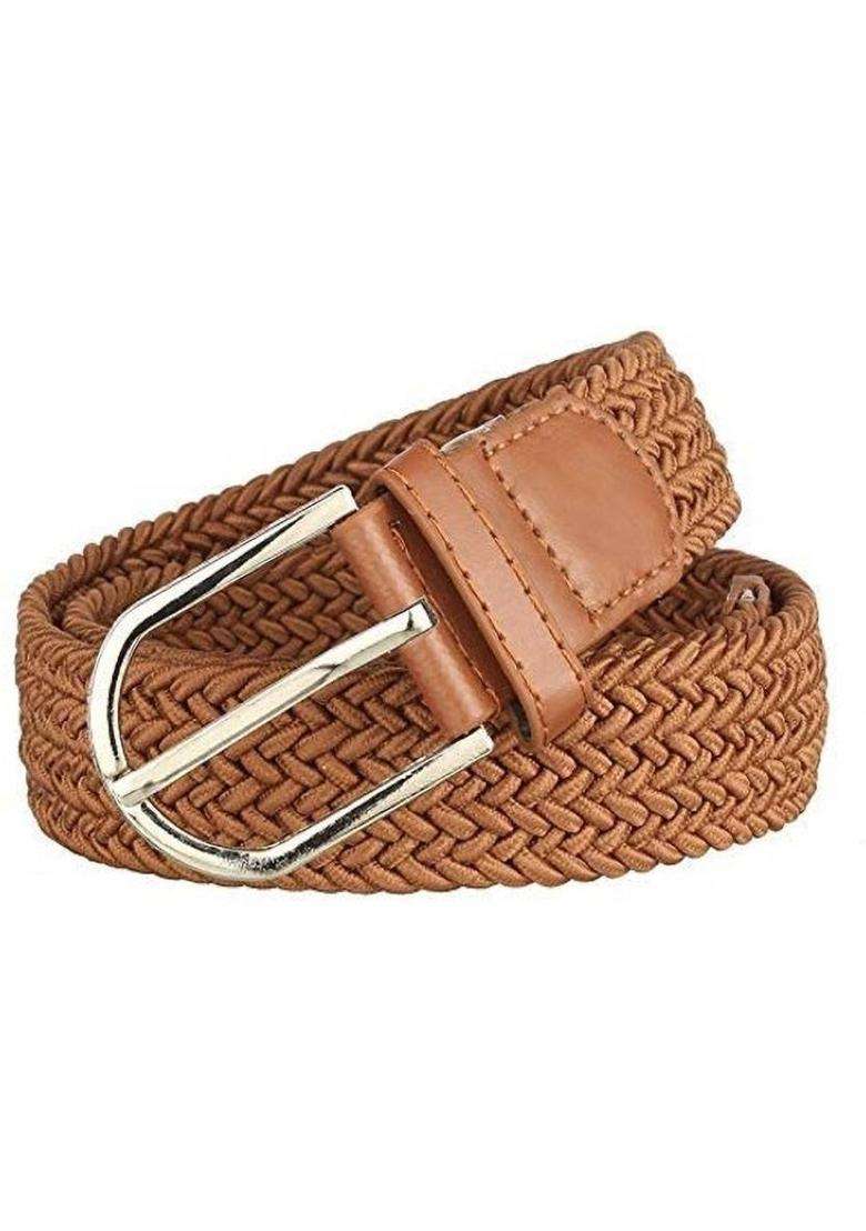 Boys & Girls Casual Tan Fabric Belt - Indya