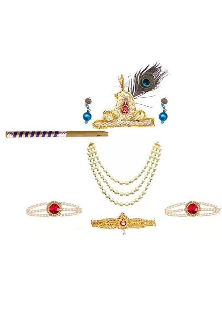 Sanskriti Styles Krishna Costume with Accessories Kids Costume Wear - Indya