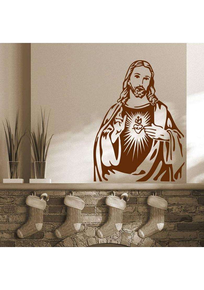 Decor Villa 50 cm Decor villa Love U Jesus Wall Decal & Sticker Self Adhesive Sticker  (Pack of 1) - Indya