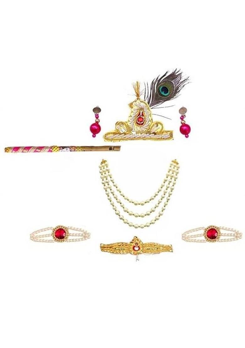 Sanskriti Styles Krishna Costume with Accessories Kids Costume Wear - Indya