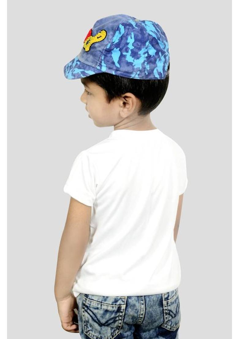 Boys Graphic Print Cotton Blend Regular T Shirt  (Multicolor, Pack of 1) - Indya