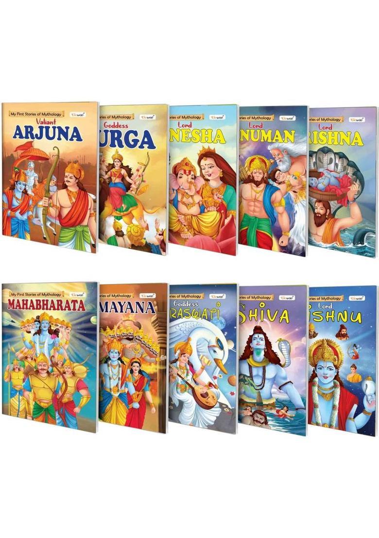 My First Mythology Story Book :- Arjun, Durga, Ganesha, Hanuman And More - Spiritual Bedtime Stories For Kids, Indian Mythology Educational Books | Combo Of 10 Books  (Paperback, GOWOO) - Indya