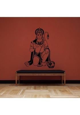 Decor Villa 43 cm Decor villa Jai jai hanuman Wall decal & sticker Black Color Medium size - 43*48 Cm Self Adhesive Sticker  (Pack of 1)