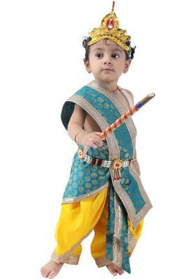 Design My Dress Bharat Little Krishna Costume - Perfect for Janmashtami, Puja & Celebrations Kids Costume Wear