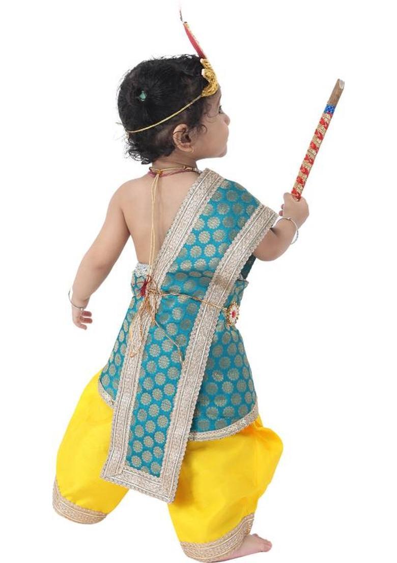 Design My Dress Bharat Little Krishna Costume - Perfect for Janmashtami, Puja & Celebrations Kids Costume Wear - Indya