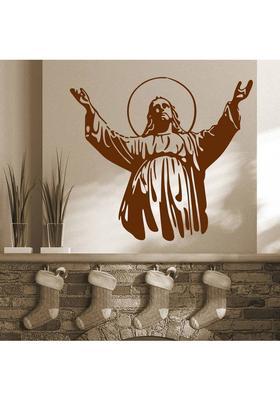 Decor Villa 66 cm Decor villa Only Jesus Wall Decal & Sticker Self Adhesive Sticker  (Pack of 1)