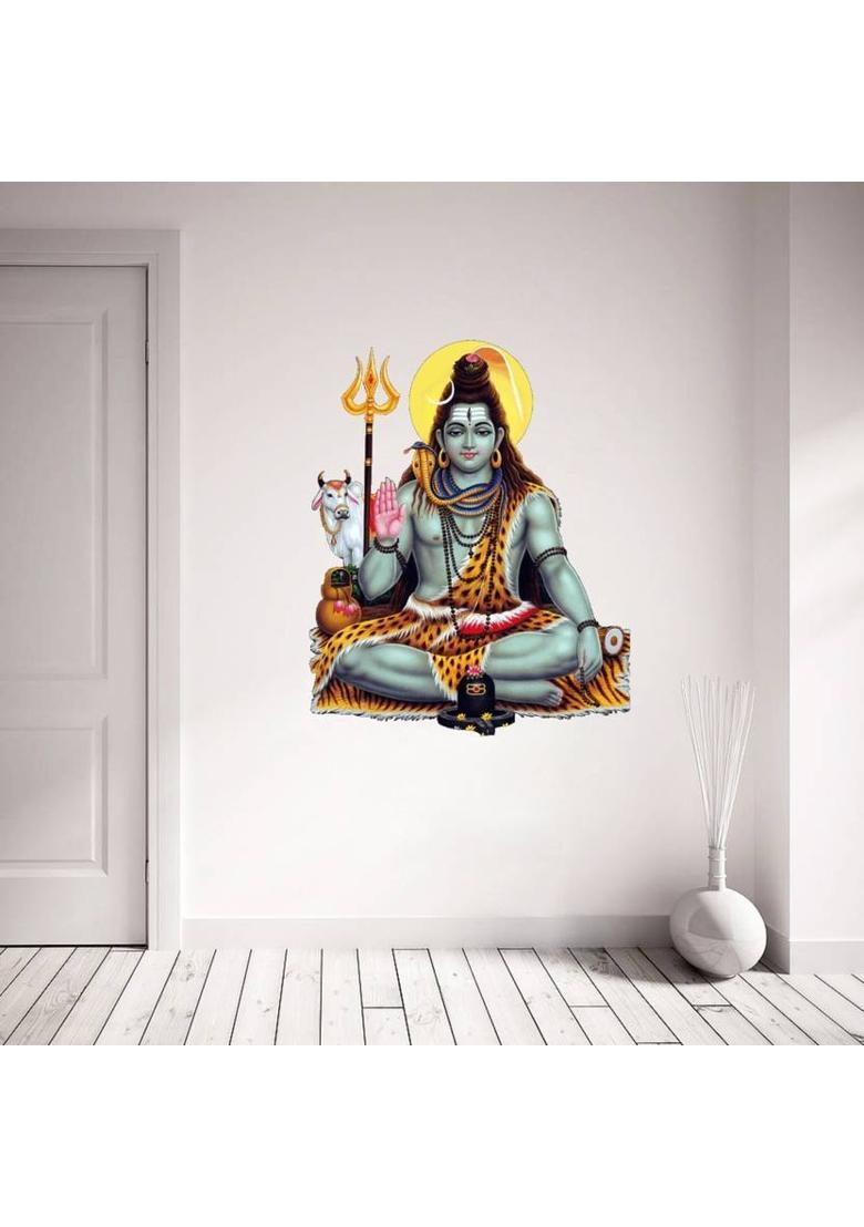 The Decor house 48 cm Mahakaal Mahadev Shiva Self Adhesive Sticker  (Pack of 1) - Indya