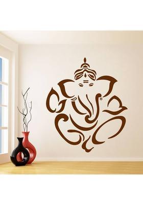 Decor Villa 58 cm Decor villa Ganpati ji Wall Wall Decal & Sticker Self Adhesive Sticker  (Pack of 1)