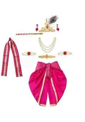 Sanskriti Styles Krishna Costume with Accessories Kids Costume Wear