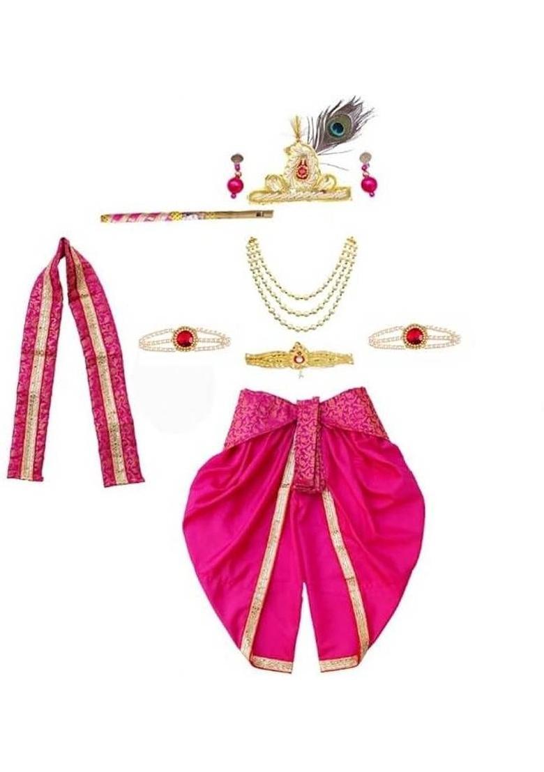 Sanskriti Styles Krishna Costume with Accessories Kids Costume Wear - Indya