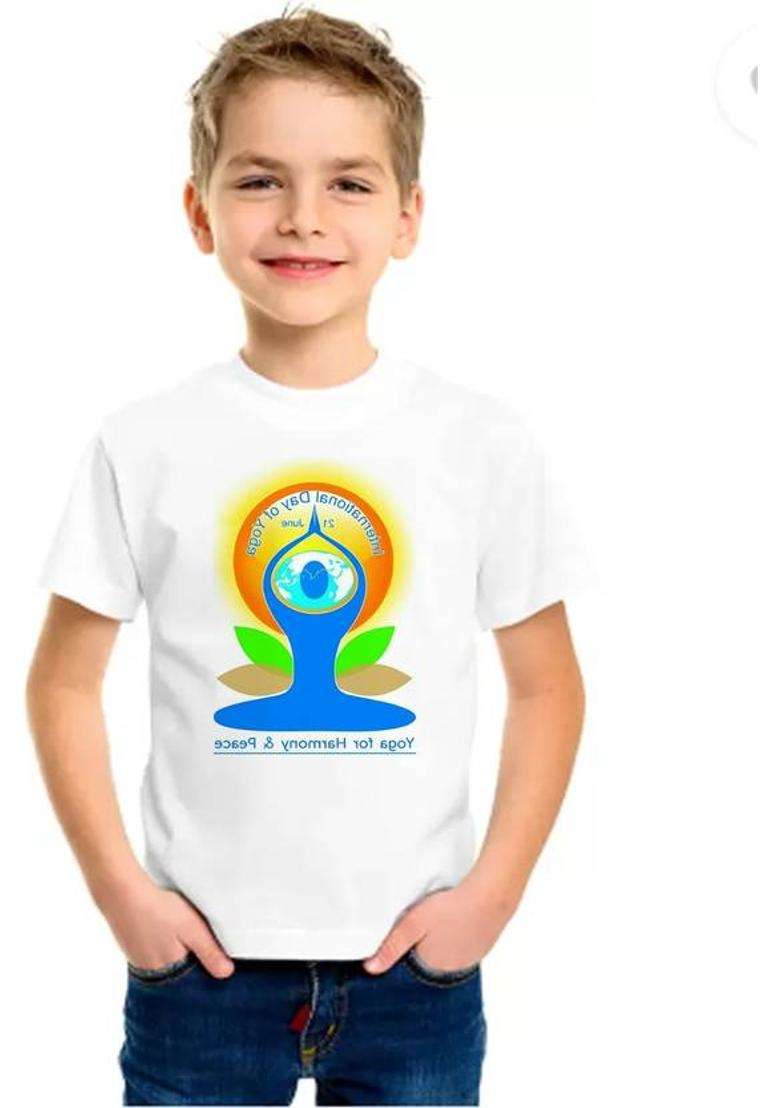 Boys & Girls Solid Polyester Regular T Shirt  (White, Pack of 1) - Indya