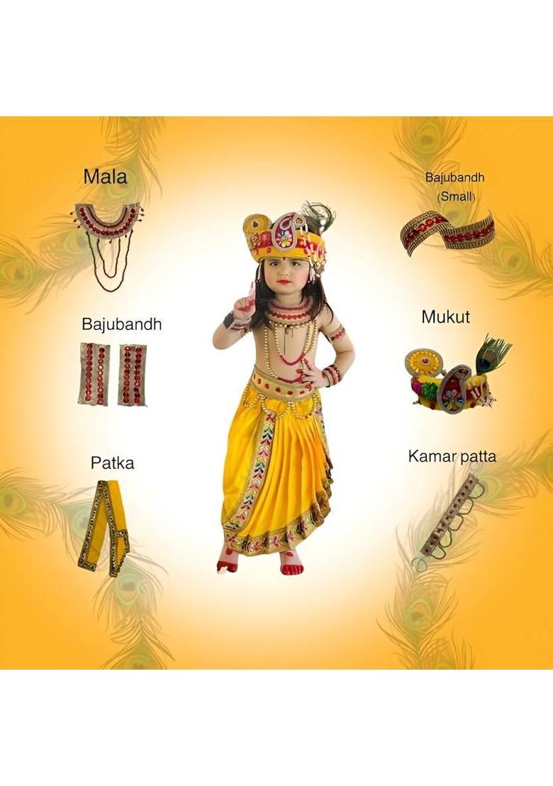 NATKHATdress Krishna Kids Costume Wear - Indya