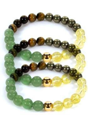 Stone, Crystal Beads Bracelet  (Pack of 3)