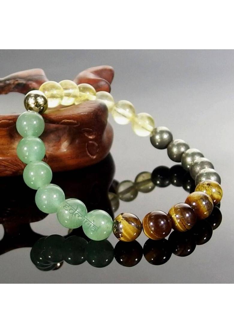 Stone, Crystal Beads Bracelet  (Pack of 3) - Indya