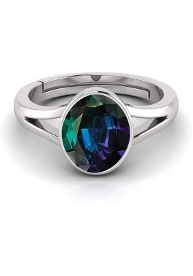 14.25 Ratti Alexandrite Gemstone Ring Shell Alexandrite Rhodium Plated Ring