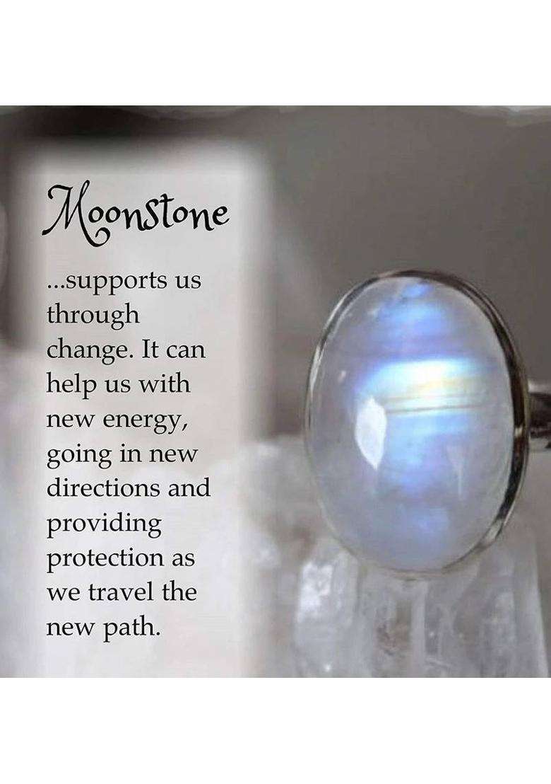 Aanya Jewels 12.25 Ratti Chandrakanta Moonstone Gemstone Moonstone Stone - Indya