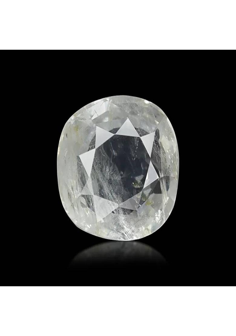 10.00 Ratti Natural White Sapphire Gemstone for Men and Women Lab Certified Stone Sapphire Ring - Indya