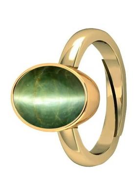 12.25 Ratti Natural Lehsuniya Cats Eye Gemstone Brass Cat