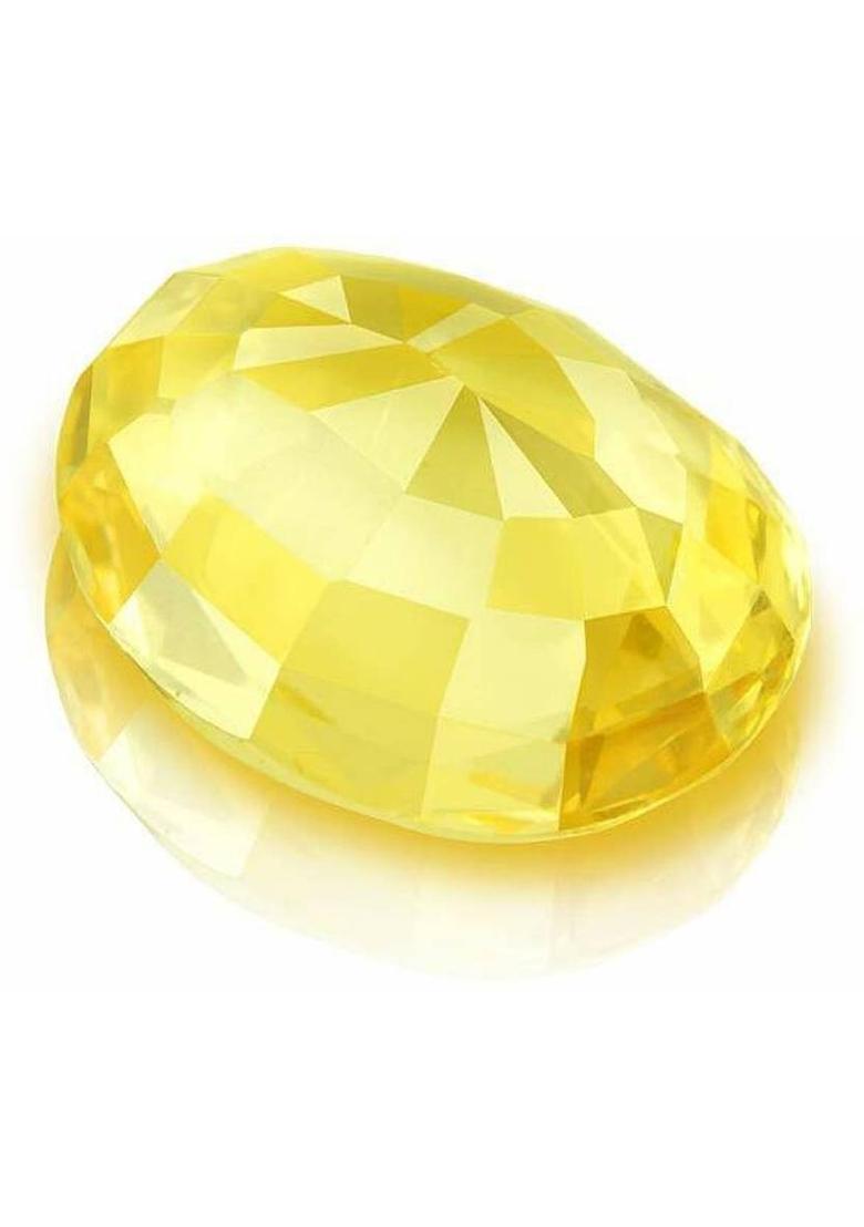 Artigen Yellow Sapphire Gemstone or Pukhraj Stone for Locket or Pendant & Ring 10 Ratti Sapphire Stone - Indya