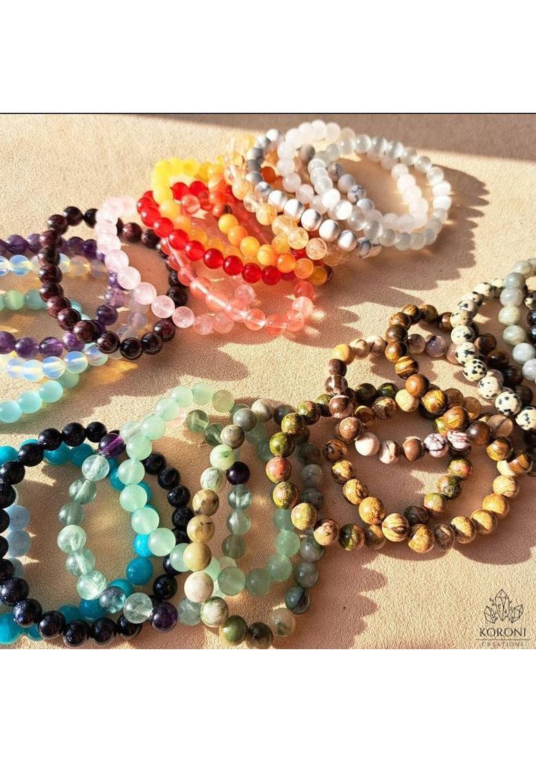 Crystal Beads, Agate, Crystal, Jade, Quartz Bracelet - Indya