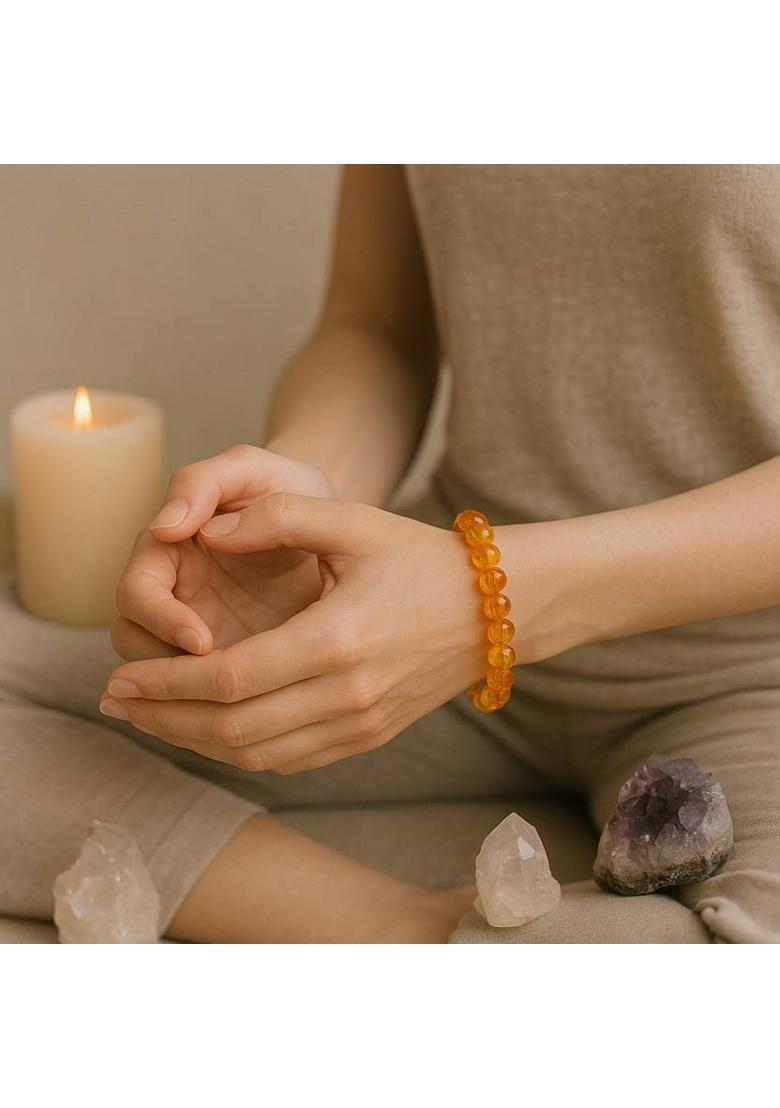 Crystal, Citrine Beads, Agate, Crystal, Jade, Quartz Bracelet - Indya