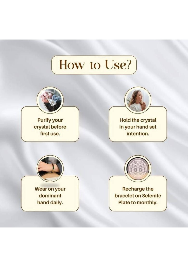 Pyrite, Green Aventurine, Citrine + Golden, Citrine, Clear Quartz Crystal Bracelet - Indya