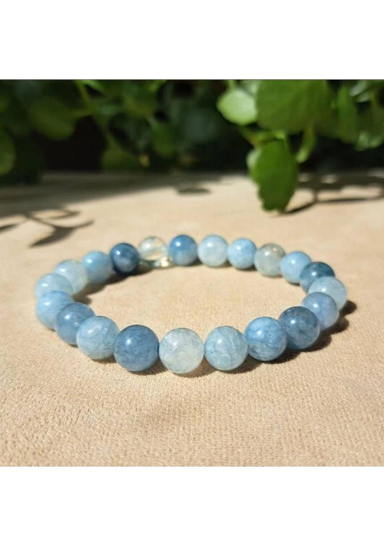 Crystal, Aquamarine Beads, Agate, Crystal, Jade, Quartz Bracelet - Indya
