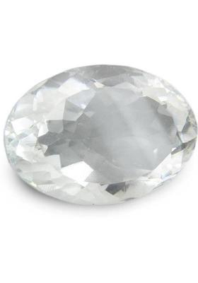 Takshila Gems Natural White Topaz Stone Lab Certified 6.25 Ratti / 5.62 Carat Gemstone Topaz Stone