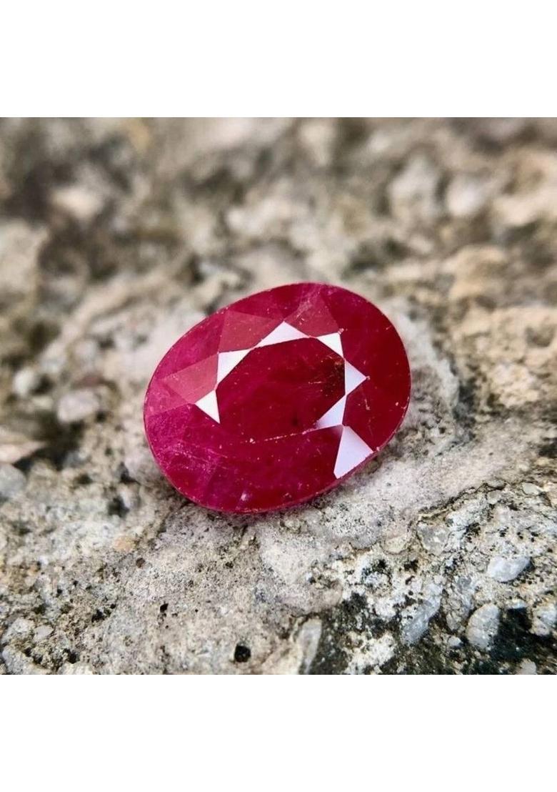 Burma Ruby Manik Gemstone 9.00 Ratti with Lab Report & Guarantee Certificate Stone Ruby Ring - Indya