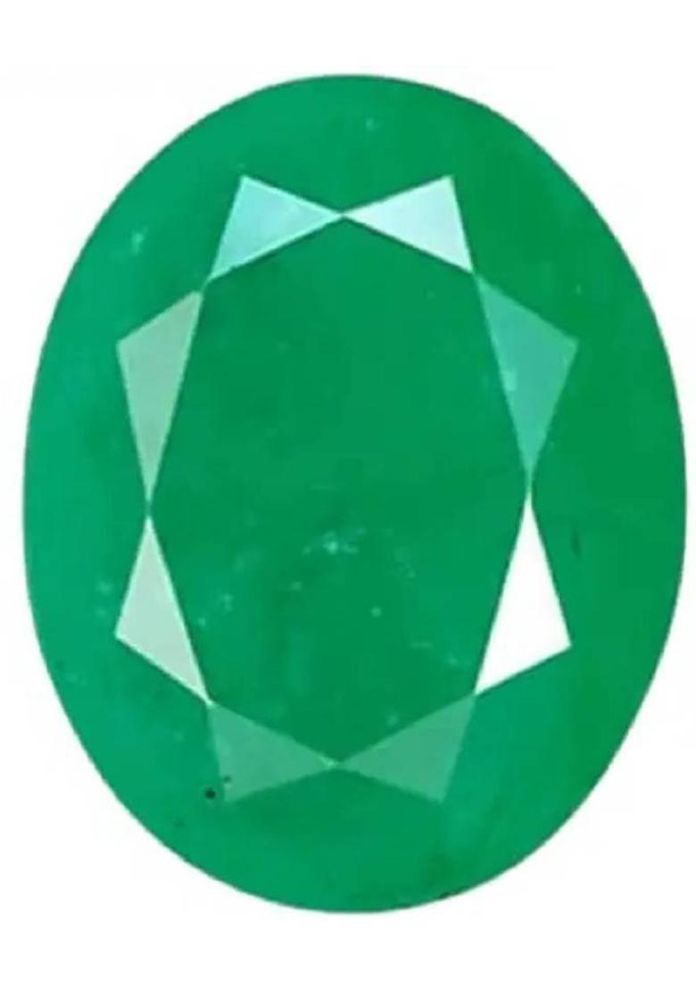 JEMSPRIME 11.25 Ratti 10.15 Crt Brazilian Emerald Panna Original Gemstone AA++ Quality Emerald Stone - Indya
