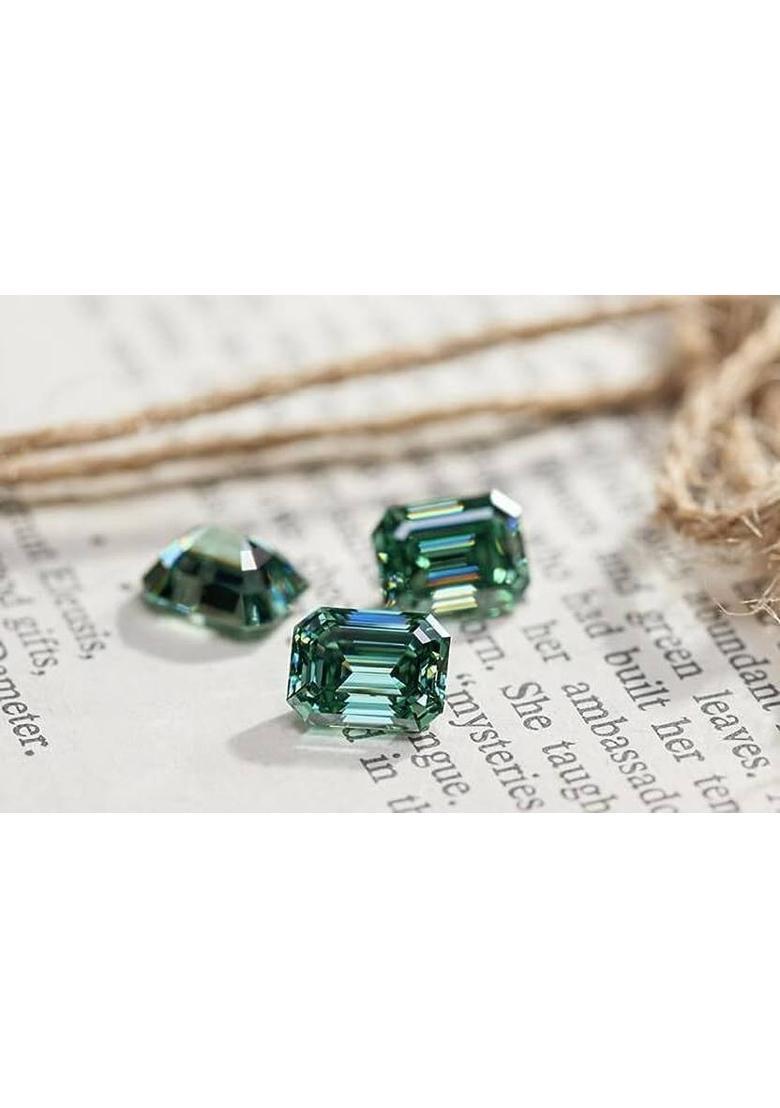 jemskart 10.25 Ratti Green Emerald (Panna Stone) Original Certified Emerald Stone - Indya