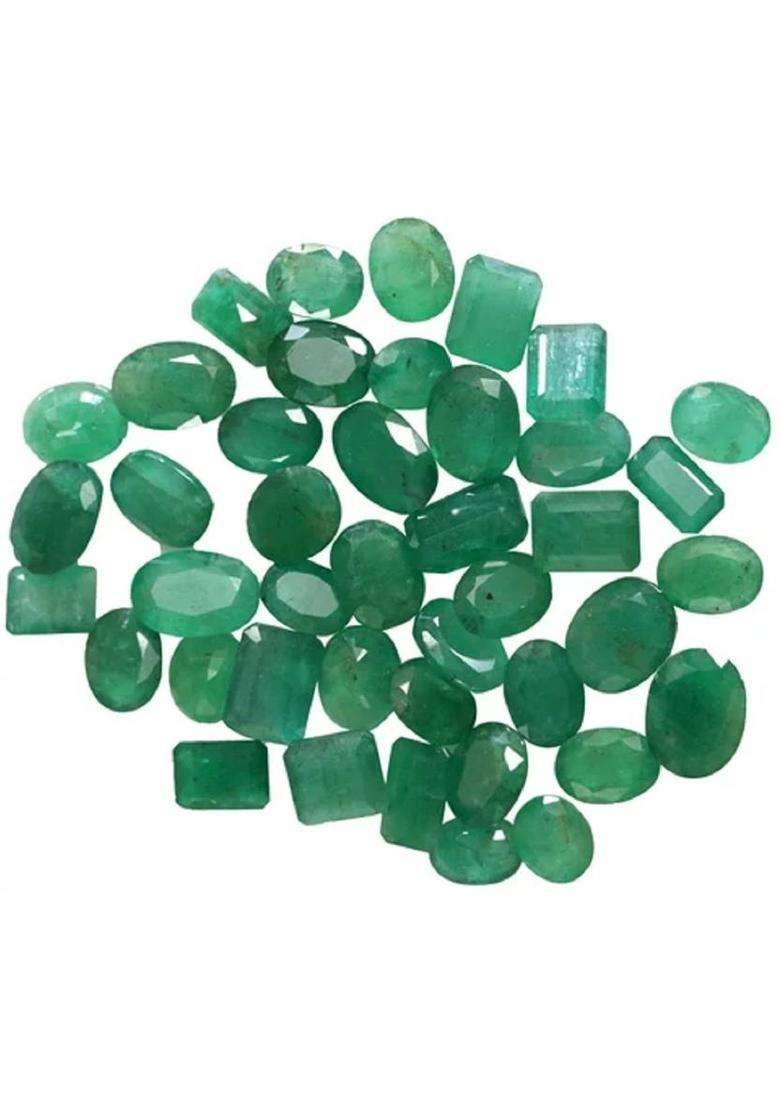MARATNAGEMS 10.25 Ratti Created Emerald Panchdhat Pendant for Men and Women Emerald Brass - Indya