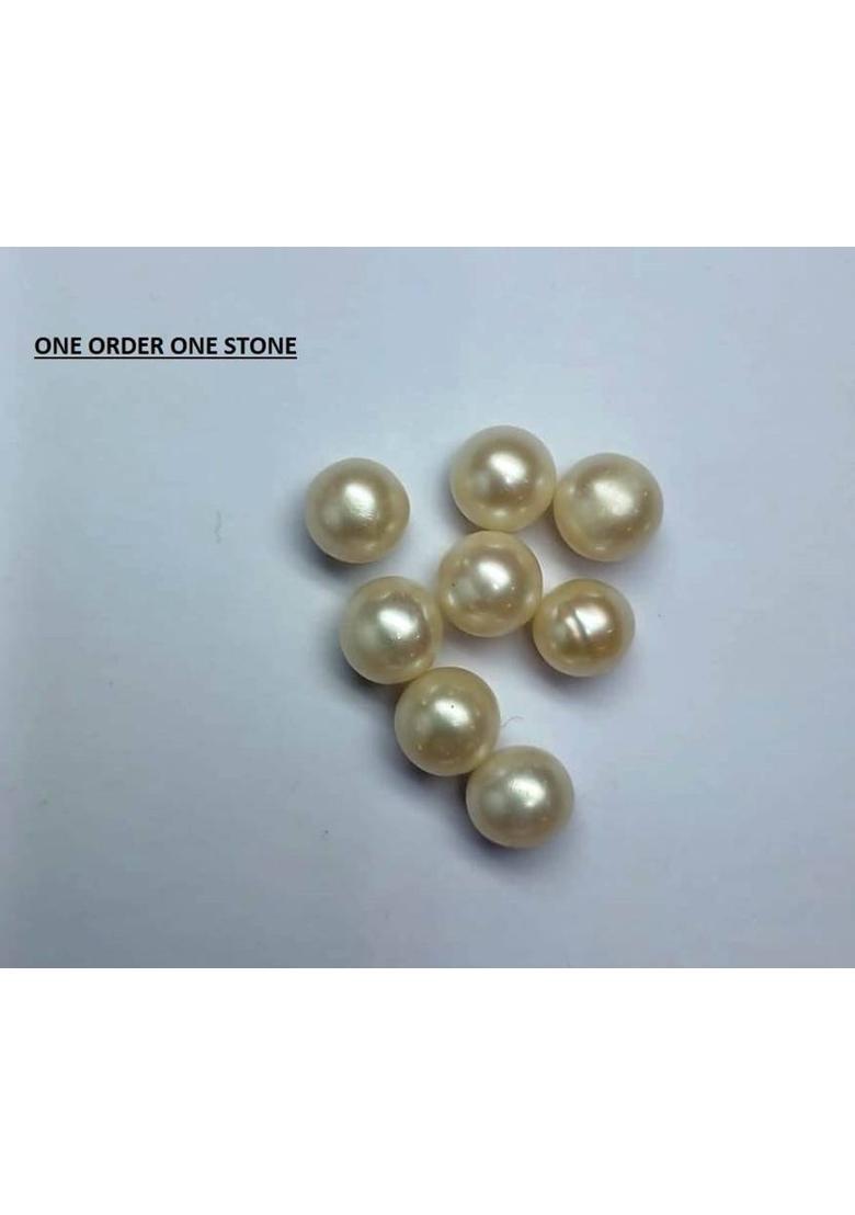 AMOGH JEWELS White Cut Natural Pearl Gemstone  (10 carat) - Indya