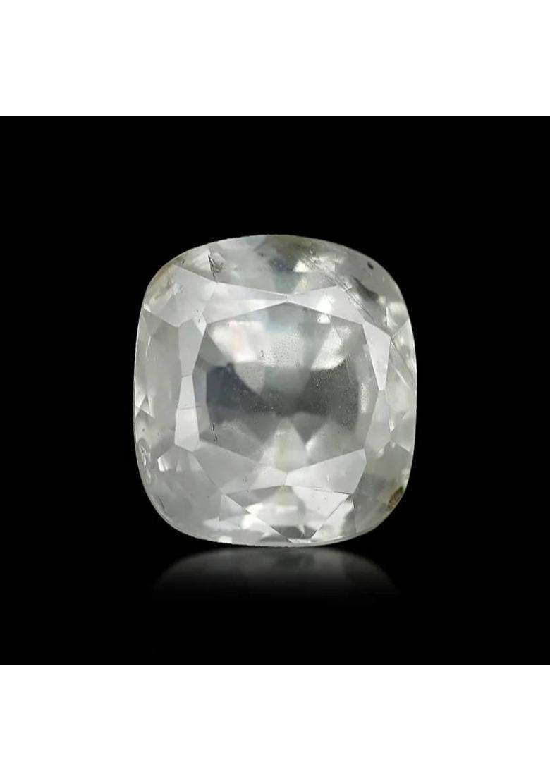 8.00 Ratti Natural White Sapphire Gemstone for Men and Women Lab Certified Stone Sapphire Ring - Indya